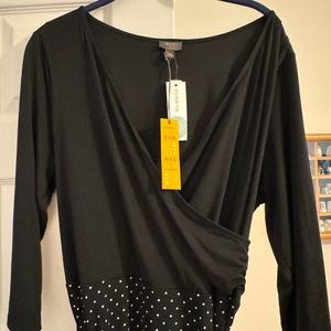 Mix Faux Wrap Belted Dress Brand Mew with Tags